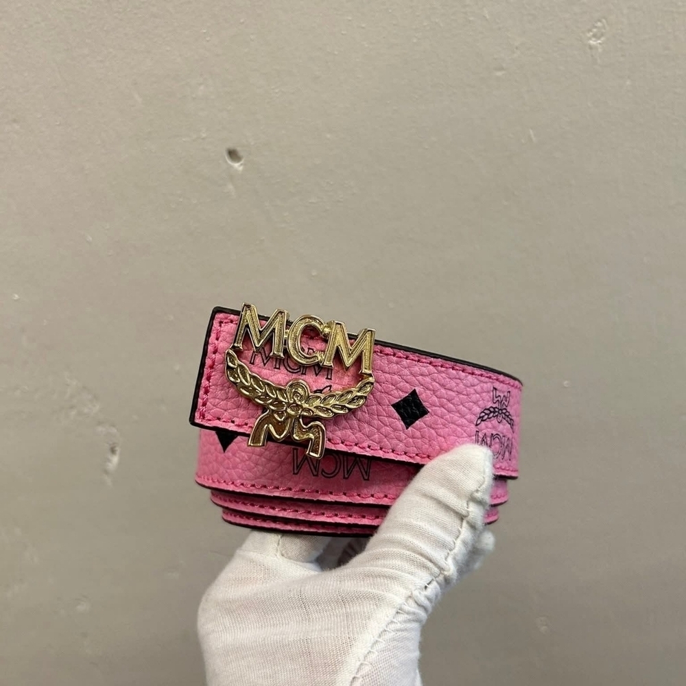 MCM Pink Leather Belt 🔥 Brand new size 100/40 fits 32-38